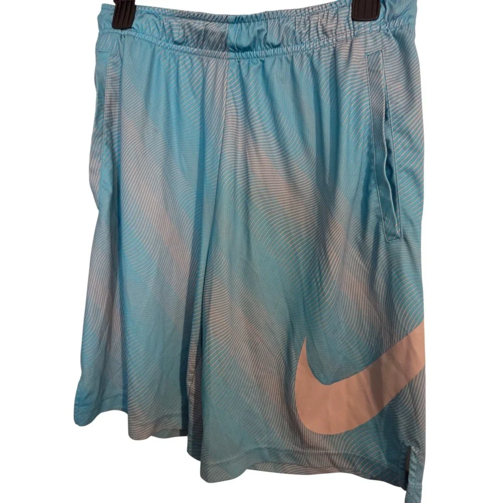 Nike Men's Athletic Shorts Navy Size Medium Dri-FIT Mesh Pockets Casual Comfort‎